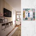 thumbnail image 5 of Yayeee Rocker Switch Wall Plate 3-Gang 6.5"x4.6" Home Decorative Outlet Cover, Colorful Seaside, 5 of 6