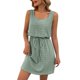 thumbnail image 1 of Vestido informal sin mangas con cordón y estampado hueco para mujer, 1 of 4
