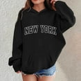 thumbnail image 7 of Hoddies Kids City Name Letter Print Black Hoodies Casual Long Sleeve Classic Hoodie Winter Clothes Toddler Girls Clothes 3T, 7 of 7