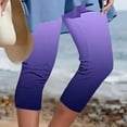 thumbnail image 2 of FAIWAD Capri Leggings for Women High Waisted Gradient Yoga Short Pants Soft Comfy Workout Cropped Pants, 2 of 5