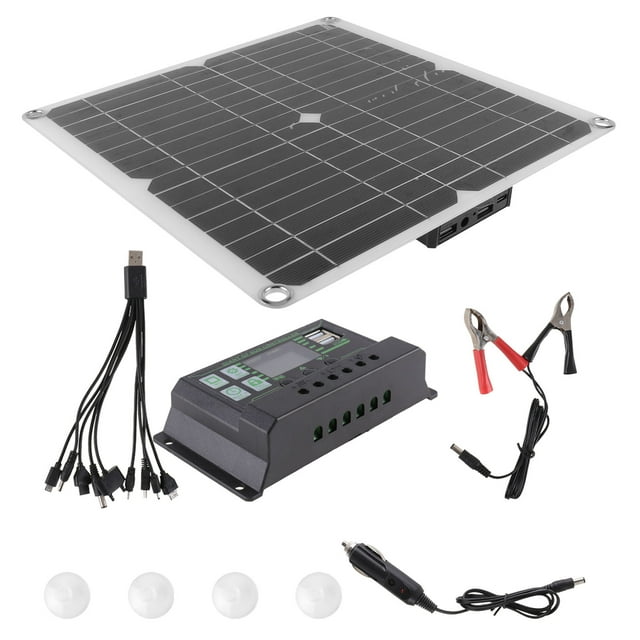 Phenofice 1 Set Solar Panel Monocrystalline Silicon Battery Charging for Camping