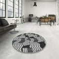 thumbnail image 4 of Ahgly Company Tapis d'Intérieur Lavable à la Machine, Carré, Transitionnel, Gris Nuage Gris, Tapis de Zone, 5 Pieds Carré, 4 of 7