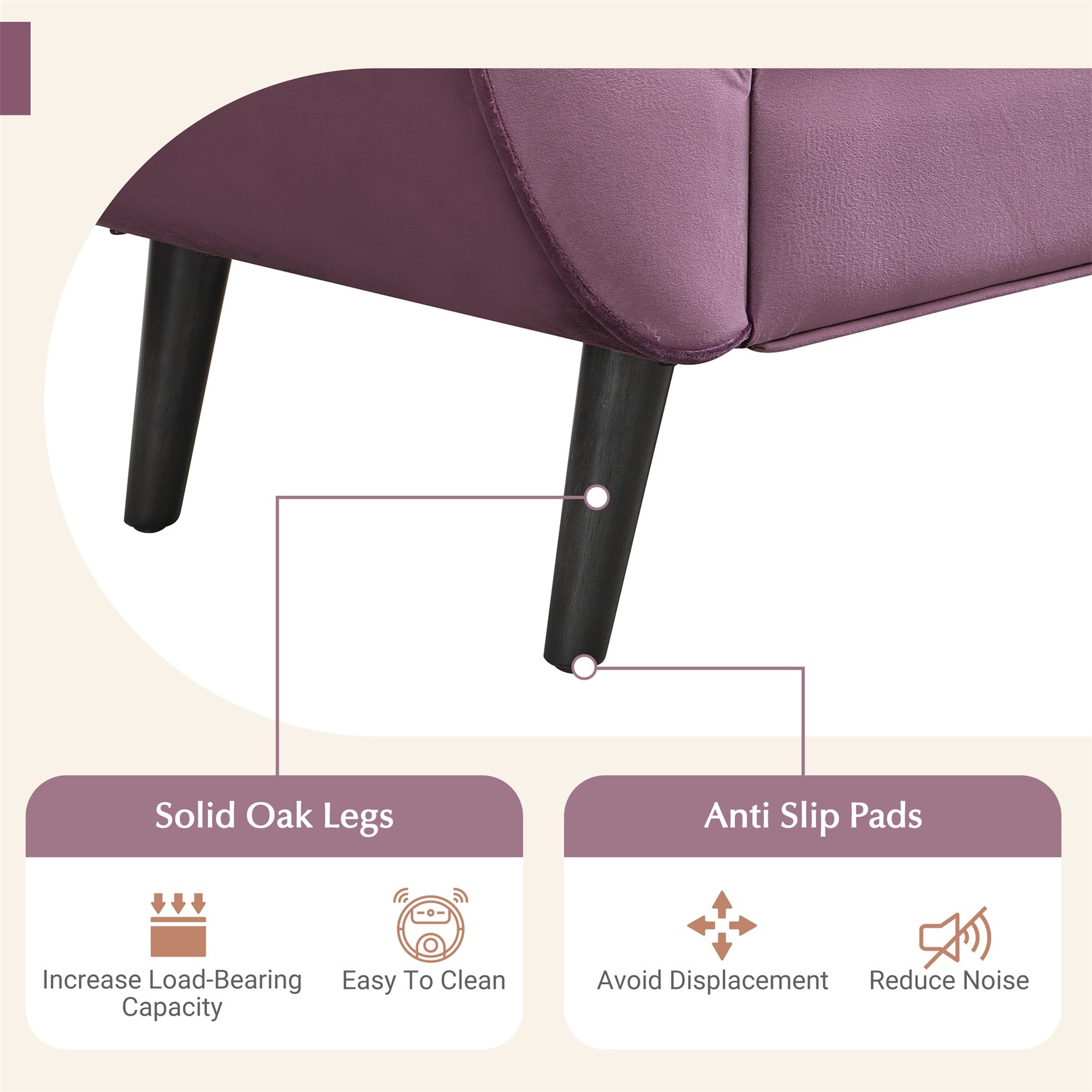 Alvantor Button Tufted End of Bed Benches Velvet Upholstered Bench with Pillows for Bedroom,Living Room, Entryway Purple