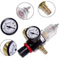 thumbnail image 2 of Pressure Reducer Compressed Air Maintenance Unit 1/4 Inch Pressure Regulator With Water Separator And German Quick Couplings For Compressor Filter And, 2 of 5