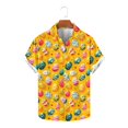 thumbnail image 2 of Idoravan Easter Shirts for Men Button Down Print T-Shirt Men's Easter Printed Shirt Button Up Shirt, 2 of 5