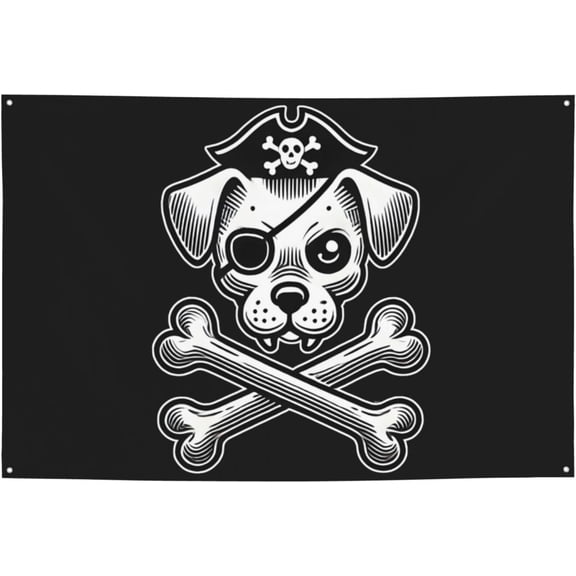Dogs Pirate Flag 4x6 Ft Animal Pirate Flags for Home Outdoor Indoor Garden Home Decoration Banner 1