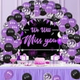 thumbnail image 2 of Farewell Party Decorations for Women Girls, We Will Miss You Party Decoration Backdrop Black Purple Balloon Garland Arch Kit for Retirement Job Change Goodbye Going Away Party Decor, 2 of 6