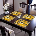 4pcs, Sardines Pattern Theme placemats, fashion print pattern table mat ...