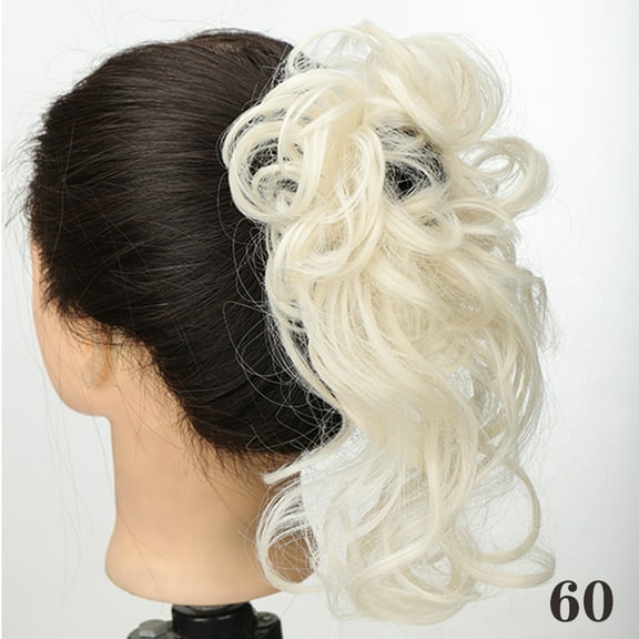 Namzi ,silvery.,20CM Realistic Hair Accessory, High-Temperature Fiber Material, 1 Pcs Stylish Hair Bun for.