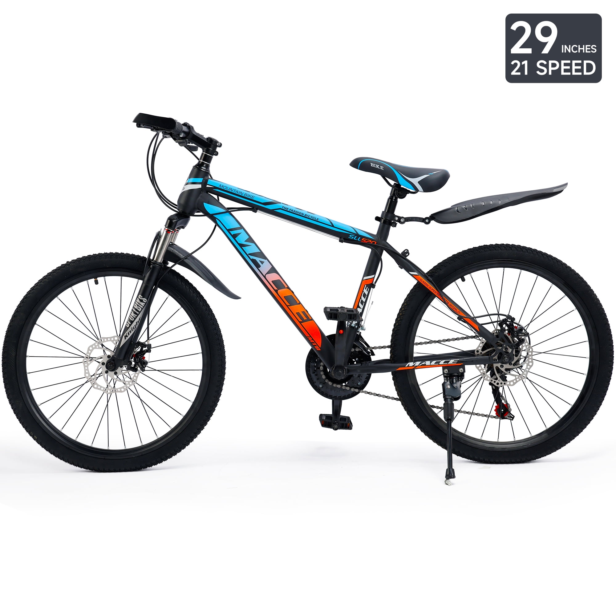 Mountain Bike for Adult, 29 Inch 21-Speed Dual Suspension High-Carbon Steel MTB Bicycle, Dual Disc Brake Bikes for Men Women