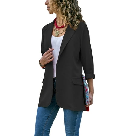Stylish Fashion Women Long Sleeve Cardigan Casual Lapel Blazer Suit...
