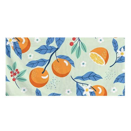 Vodetik Store Summer Fruits Bath Towels Orange Spa Towels Soft Absorbent Beach Towels 29.5×59in