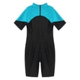 thumbnail image 4 of YEAHDOR Kids Boys Short Sleeve Swimming Jumpsuit Shark Prints One Piece Swimsuit Bathing Suit, 4 of 5