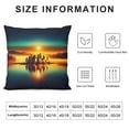 thumbnail image 5 of Patifu Sunset Lake Mist Graphic Decorative Pillow Cover for Home Couch Living Room Bed Sofa 12x12in, 5 of 5