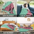 thumbnail image 2 of Yayeee Throw Blanket for Couch Soft Warm 50" x 60" Sofa Chair Bed Decoration, Pink Cheetah, 2 of 7