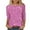 Hot Pink, variant on 3/4 Sleeve T Shirts for Women Trendy Sequin Print Going Out Tops Comfy Round Neck Loose Tunics Sparkly Holiday Party Blouse Black 3XL