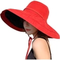 thumbnail image 1 of Sombrero de sol para mujer, plegable, reversible, con protección solar UV, ala ancha, para playa, para verano$Sombrero de sol para mujer, sombrero de sol de ala ancha para mujer, sombrero, 1 of 6