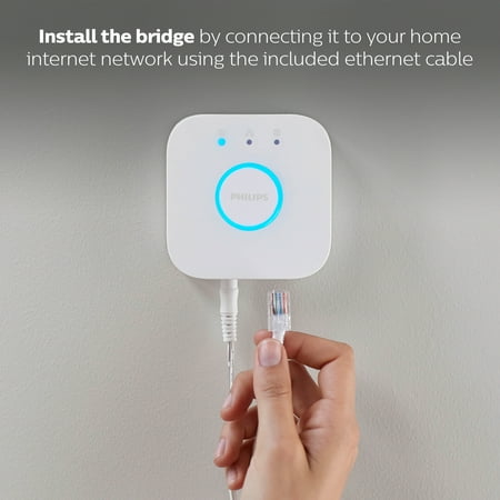 Philips - Hue A19 60W Equivalent Wireless Starter Kit - White