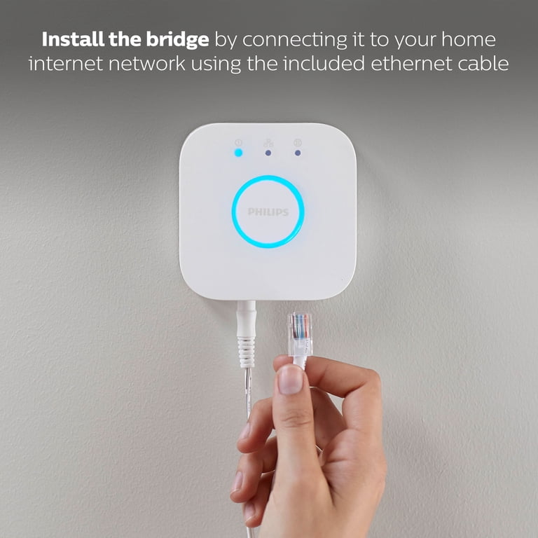 Philips Hue White A19 Smart Light Starter Kit, 60W LED, 2pk