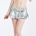 thumbnail image 5 of under 5.00 LYXSSBYX Womens Skirts and Dresses Women's Casual Fashion Shiny Flared Pleated A-Line Mini Skirt, 5 of 8