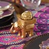 Kate Aspen Lucky Elephant Golden Tea Light Holder - Set of 3