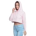 thumbnail image 2 of G-Style USA Women's Long Sleeved Crop Top Hoodie LH13118 - Pink - 2X-Large, 2 of 8