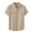 Beige, variant on Mens shirts Lapel Short Sleeve Shirts with Pockets Casual Summer Cotton Linen Shirts