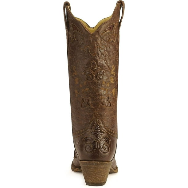 CORRAL Womens Vintage Lizard Inlay Pointed Toe Cowgirl Boots C2109