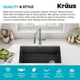 thumbnail image 4 of KRAUS Forteza 32” Undermount Single Bowl Granite Kitchen Sink in Black, 4 of 8