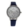 thumbnail image 2 of CRB013 La Basic - Silver/Blue Leather Strap Watch by Charlotte Raffaelli for Women - 1 Pc Watch, 2 of 2