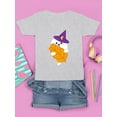 thumbnail image 3 of Cute Little Ghost W Autumn Leaf T-Shirt Juniors -Image by Shutterstock,  x-Small, 3 of 4