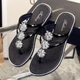 thumbnail image 6 of jiaxiM Flip Flops for Women Platform Thong Sandals Quick Dry Summer Slippers Non- Woven Sole Orthofeet Shoes for Women Summer Beach Vacation Travel Casual Daily Slides, 6 of 7