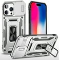 thumbnail image 6 of For Motorola Moto Edge 5G 2024 Hybrid Case with Rotation Ring Stand Shockproof & Camera Window TPU Armor Dropproof Cover ,Xpm Phone Case [ Silver ], 6 of 10