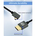 thumbnail image 2 of Cable YANBORONSN Micro HDMI a HDMI 8K@60Hz con ángulo izquierdo, 90 cm, 2 of 8