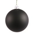 thumbnail image 1 of Vickerman N591017DMV 4 in. Black Matte Ball Christmas Ornament - 6 Per Bag, 1 of 3