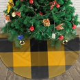thumbnail image 3 of Falda para árbol de Navidad con diseño de cuadros escoceses de Halloween, suave y divertida, decoración navideña de granja, 30", 3 of 4