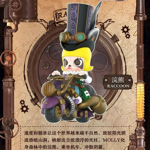 2025 POP MARTMolly Steampunk Animal Locomotive Series Caja Sorpresa Juguetes Figura Anime Muñeca Bolsa Sorpresa Modelo Kawaii para Niñas Regalo de Corazón