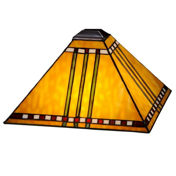 Meyda Tiffany 18670 Prairie Corn 7" Tall Lamp Shade - Burgundy / Beige