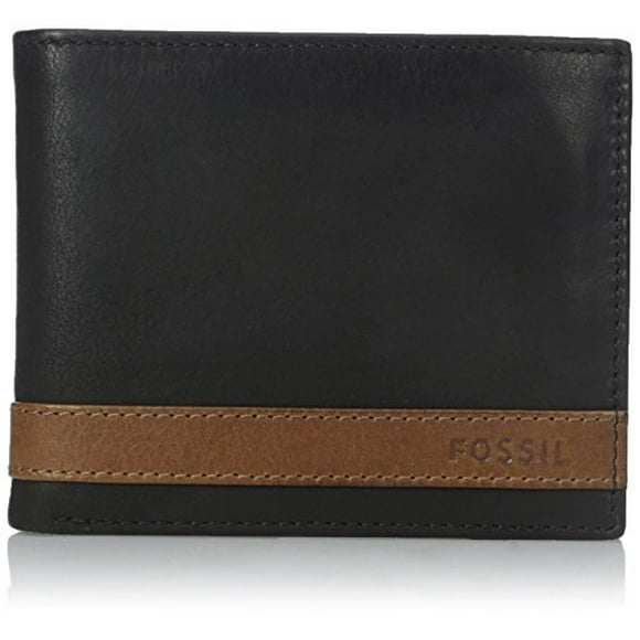 Men's Quinn Leather Bifold with Coin Pocket Wallet, Black, (Model: ML3653001)