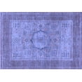 thumbnail image 1 of Ahgly Company Machine Washable Indoor Rectangle Medallion Blue Traditional Area Rugs, 8' x 10', 1 of 4