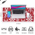 thumbnail image 5 of Long Mouse Pads for Desk,Red Christmas Snowflake Pattern Desk Mats on Top Of Desks, Desk Mouse Pad Extra Large with 3mm Non-Slip Base and Stitched Edge for Gaming,Office,Work,Home 35.4x15.7in, 5 of 5