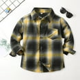 thumbnail image 2 of Zshosam Baby Shacket Kids Boys Girls Winter Coat Plaid Shacket Warm Overcoat Children's Fashionable Casual Loose Button Long Sleeve Checkered Jacket Size 18 24 Months,(Light Yellow 18-24 Months), 2 of 9