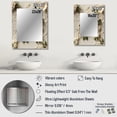 thumbnail image 4 of Designart "Timeless Lace Veil Adorned With White Florals I" Floral Wall Mirror, Printed White Wall Mirror, Traditional Bathroom Wall Mirror, Decorative Floral Mirror - 24x32 Inch, 4 of 5