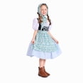 thumbnail image 4 of Edvintorg Dresses for Girls Halloween Costumes Floral Print Square Neck Puff Sleeve A Line Party Dress Kids Clothes Girls Size 4-16, 4 of 7
