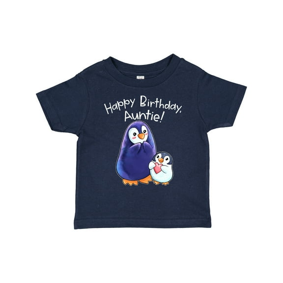 Inktastic Happy Birthday, Auntie Cute Penguins Boys or Girls Toddler T-Shirt