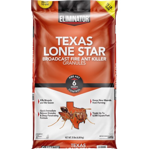 Eliminator Texas Lone Star Broadcast Fire Ant Killer Granules, 15 lb.