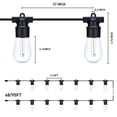 thumbnail image 4 of Walsport 96Ft LED Outdoor String Light,Lamp string for Patio Garden Gazebo Bistro Cafe Backyard, 4 of 5