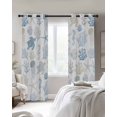 thumbnail image 3 of Fsddascl Blue Coastal Blackout Curtains for Bedroom/Living Room, Thermal Insulated Kitchen Curtains, Nautical Summer Beach Coral Sea Turtle Grommet Darkening Window Treatment Drapes 52"x45"x2, 3 of 8