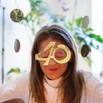 thumbnail image 2 of MOVTOTOP Golden Birthday Party Glasses for Adults Perfect Photo Prop PC Material Charmming Design 6.5 Inches, 2 of 7