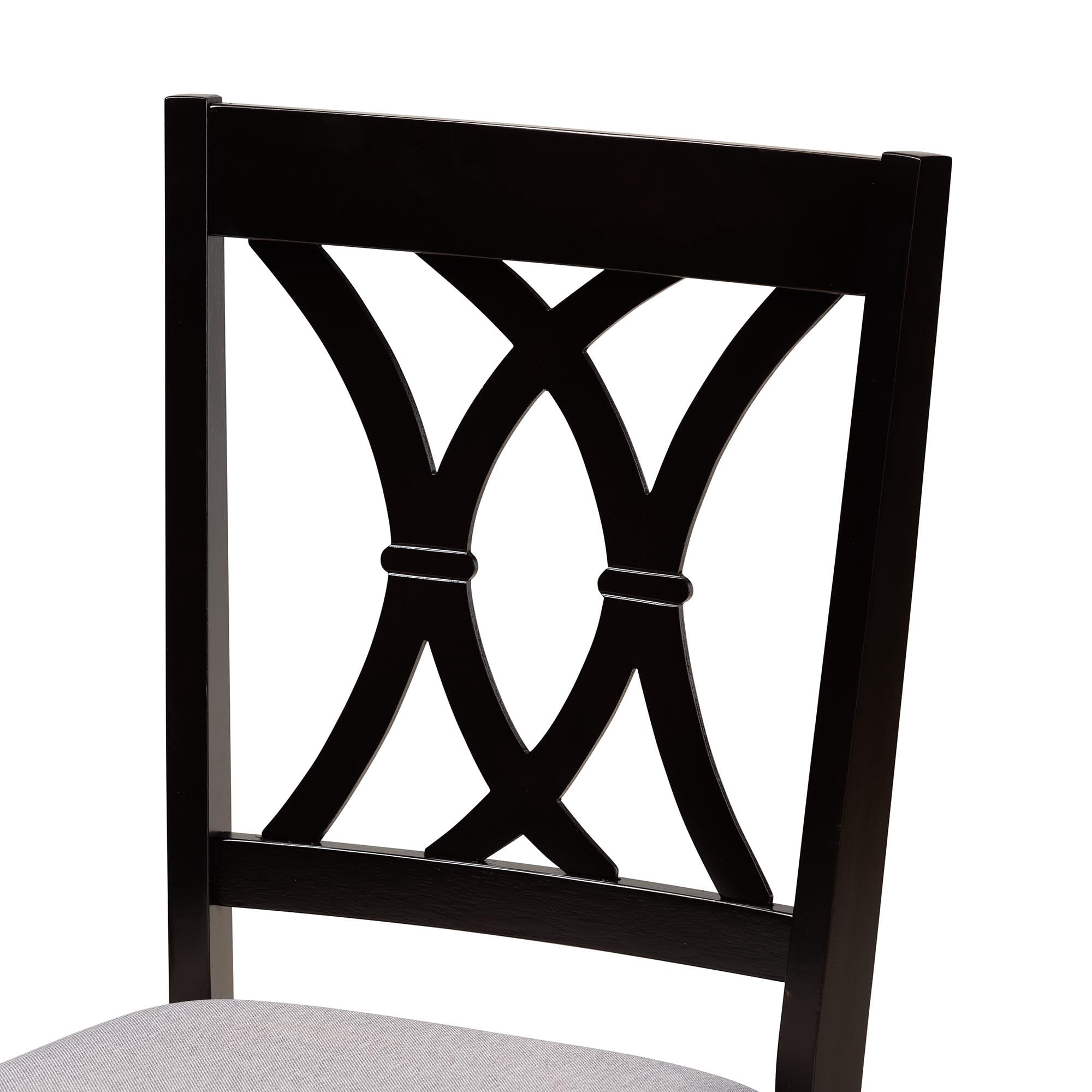 Baxton Studio Aggie Modern Dining Set, 5-Piece Set, Dark Brown